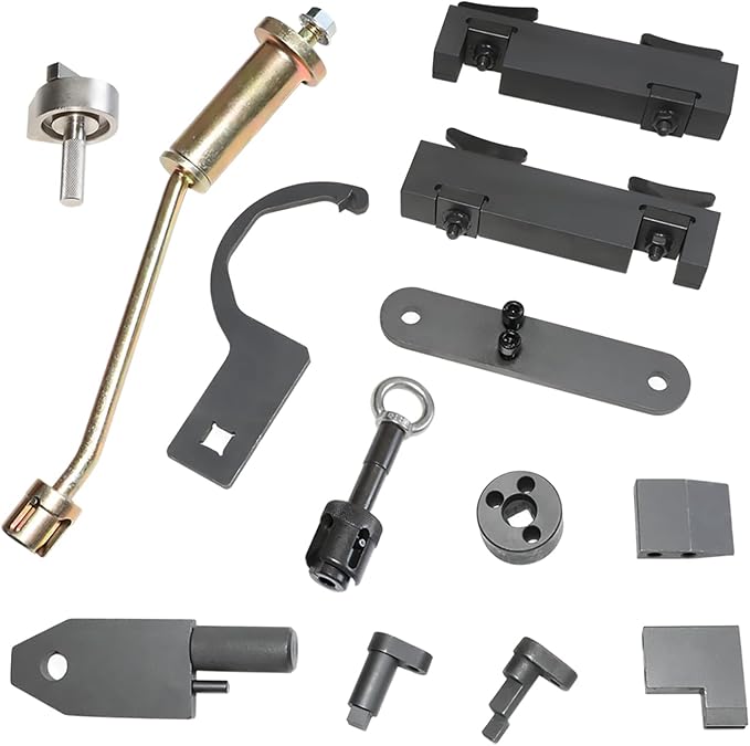 Timing Kit Camshaft Alignment Locking Tool with Fuel Injector Puller Compatible with Land Rover Jaguar Discovry 4 Rang Rover Sport V8 5.0L V6 3.0L Engine 303-1303 303-1145 303-1148 303-1482 310-197
