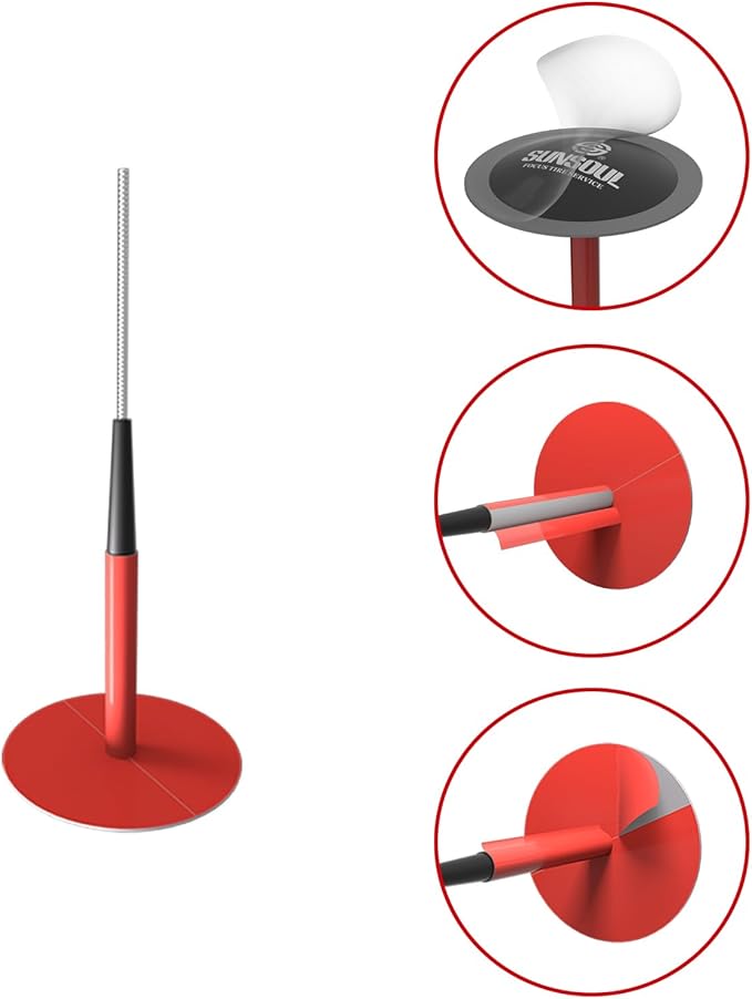 SUNSOUL 24pcs Combination Repair Unit,Tire Repair Patch Plug 0.18” x 1.38”, Tire Patch Plug Kit,Mushroom Tire Plug Patch for Car Motorcycle Truck Bus