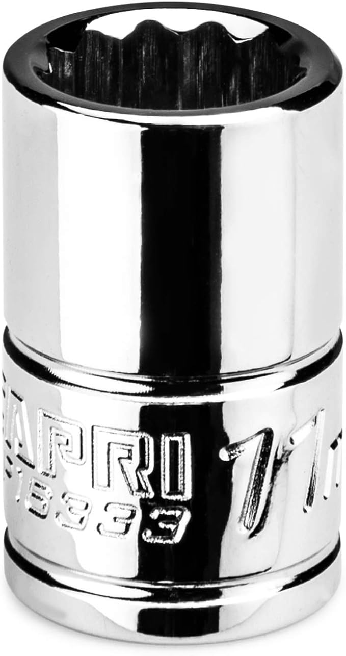 Capri Tools 11 mm Shallow Socket, 3/8 in. Drive, 12-point, Metric
