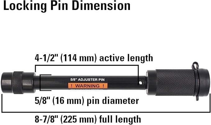 79833 Keyed Alike 5/8" Trailer Hitch Lock with Extra Long 4-1/2" Span, Double Safety Tow Hitch Locking Pin for 3" Receivers and Adjustable Channel Mounts, 3-Pack