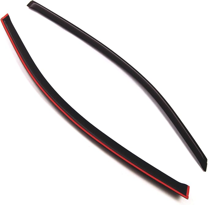 TuningPros Outside Mount Window Vent Visors Rain Guards Compatible with Ford Focus Coupe 2008-2011 | Side Window Wind Deflectors Rain Shields | Smoke Tinted, 2 Pcs Set, DGWV-175