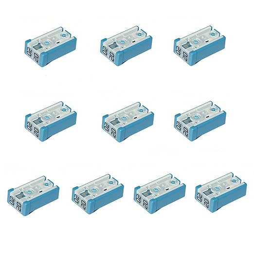 10 Pcs 0695020.PXPS 20A 32V Mini Slotted Automotive MCASE Shaped Cartridge Fuse Kit