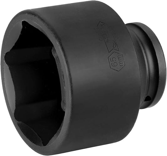 Jetech 3/4 Inch Drive 65mm Standard Impact Socket, Made with Chrome Molybdenum Alloy Steel, Heat Treated, 6-Point Design, Metric