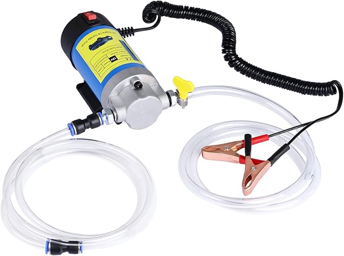 NORJIN Oil Extractor Pump 12V 100W, Engine Oil Transfer Change Pump, Portable Electric Self-Priming Gear Pump Oil Change Pump with Tubes for Car Motorcycle RV ATV and Boat