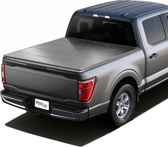Perfit Liner 5.5 FT (67") Bed FRP Hard Quad-Fold Tonneau Cover for 2015-2026 Ford F-150 Styleside/Fleetside Truck Cargo Topper, Hardtop (Not for Flareside/Stepside)