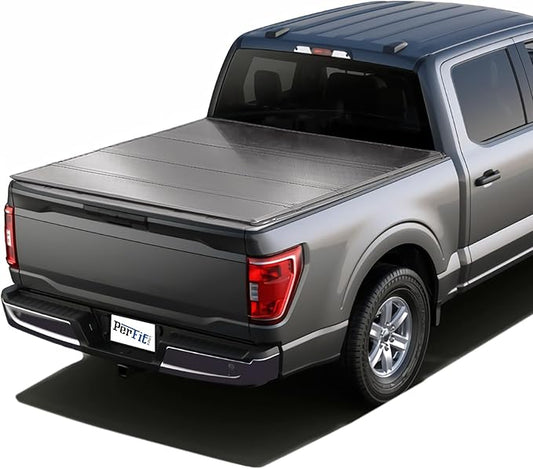 Perfit Liner 5.5 FT (67") Bed FRP Hard Quad-Fold Tonneau Cover for 2015-2026 Ford F-150 Styleside/Fleetside Truck Cargo Topper, Hardtop (Not for Flareside/Stepside)