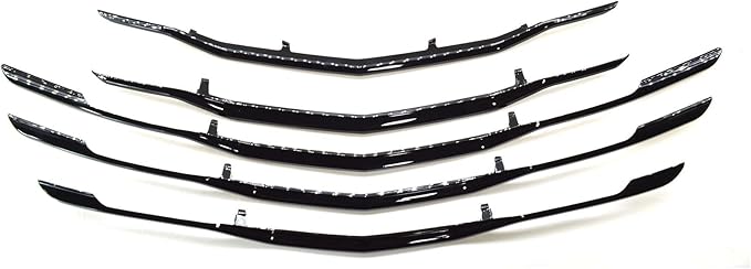 Gloss Black Chrome Delete Front Grille | Car Grille Cover | Grille Insert | Trim Overlay | Compatible with 2019-2025 Chevrolet Malibu | ABS6504BLK