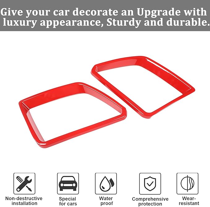 Car Front Bumper Grille Cover Trim Compatible with Pontiac G8 08-09/Holden Commodore 06-12 ABS Front Grille Bumper Grill protective cover decorative accessories (Sport Red)