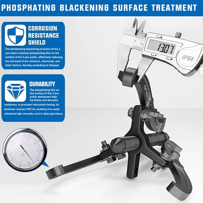 XIIW 3'' 4'' 6'' Gear Puller Set, 3 Jaw Bearing Puller with Reversible Jaws, 2 Jaw / 3 Jaw Pulley Puller Tool for Pulley Gear Bearing Flywheel Removal, 4pcs Gear Extractor Tool 1.1t/1.6t/3.0t