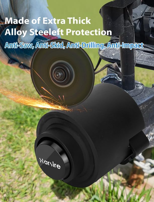 Trailer Lock Fits 2 5/16 Inch Couplers, Heavy Duty Trailer Coupler Lock, Trailer Anti Theft, Upgrade Steel Anti-Theft Structural, Trailer Hitch Locks 2 5/16 for Travel Trailers, Boats, Trucks, RV