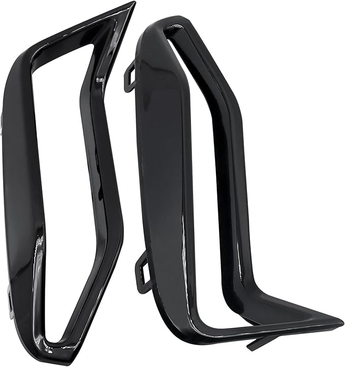 Front Bumper Side Grill Black Trim Pair Set Fit for BMW 3 Series G20 G21 M340i 2018-2022 Replace # 51118093301 51118093302 Fog Lamp Decorative Grill Trim