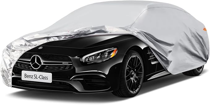 Waterproof Car Cover for Mercedes-Benz SL-Class (2012-2024), 5 Layers Compatible with Mercedes-Benz SL-Class All Weather, Snowproof Windproof Rain Ice Sun UV Protection