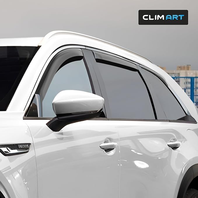 CLIM ART in-Channel Incredibly Durable Rain Guards for Mazda CX-90 2024-2026, Original Window Deflectors, Vent Window Visors, Vent Deflector, 4 pcs. - 624458