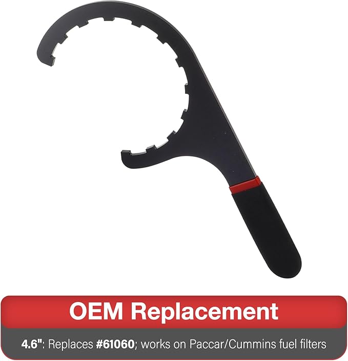 SPARKWHIZ 4.6 Inch, 6 Inch, 8 Inch Fuel Filter Wrench Compatible with 380134 382 Detroit Diesel Truck Engines, Navistar Engines Diesel DD13, DD15, DD16, Peterbilt & Cummins Diesels