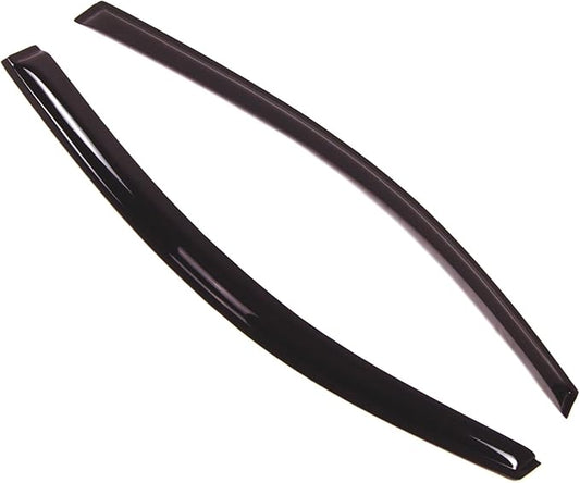 Tuningpros WD2-138B Dark Smoke 2 Pcs Set Window Visor (Outside Mount) Deflector Rain Guard Compatible with 2017-2018 Fiat Fiat 500