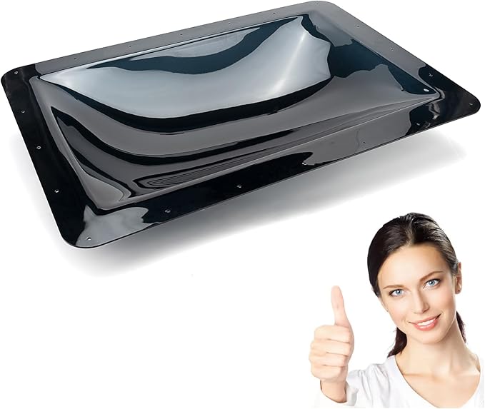 RV Skylight Outer Dome,18"x26" OD Universal Skylight Fits All Standard 14" x 22" Skylight Openings Replacement Travel Trailer RV Camper Truck (Smoke)