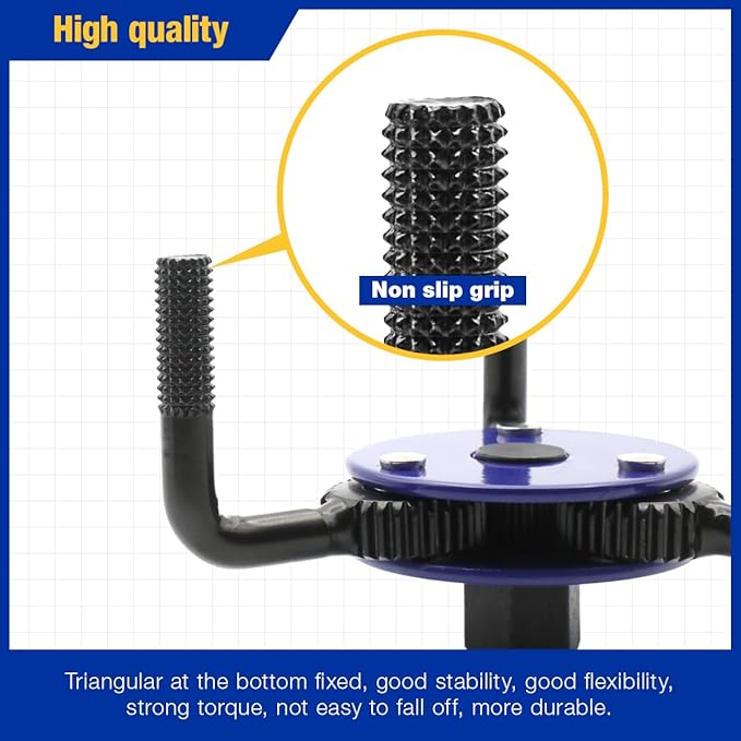 Universal Oil Filter Removal Tool - Adjustable 2-1/2" to 4" & 3" to 5-1/2", Oil Filter Wrench Set with a Pair of Gloves for Cars, Trucks, Tractors, Engines, Conduit & Fittings