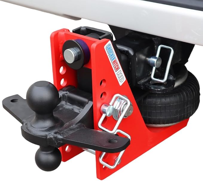 Shocker HD Combo Air Hitch & Sway Control Towing Kit, Fits 2-1/2" Hitch Black Combo 2" & 2-5/16" Balls