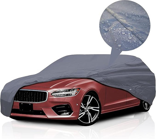 Supreme Full Car Cover – Semi Custom Fit for Full-Size Cars | Dustproof, Windproof, UV Protection, Breathable & Durable All-Weather Protection | Fits Volkswagen Jetta 2006-2021 Wagon 4-Door