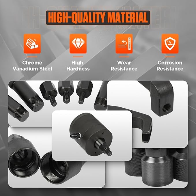 DUOYI Pneumatic Injector Puller 24pcs Diesel Injector Puller Set Labor-Saving Diesel Injector Extractor Tool for Diesel Engines Injector Puller Removal Set with Pneumatic Hammer,22pcs Adaptors