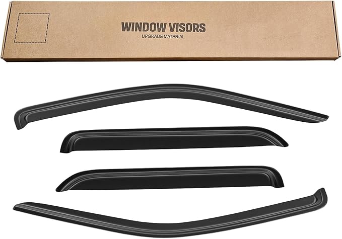 Window Rain Guards for 2001-2012 Ford Escape & 05-12 Escape Hybrid, Window Visor Vent Wind Shade Deflector Shield Protector Sun for 2005-2011 Mercury Mainer & 2008-2012 Mazda Tribute, Outside-Mount