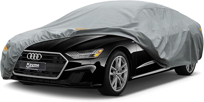 Kayme Heavy Duty Car Cover Custom Fit Audi A7 RS7 S7 SportBack Waterproof All Weather for Automobiles, Full Exterior Covers Sun Rain UV Protection.（Deliver About 3-10 Days）