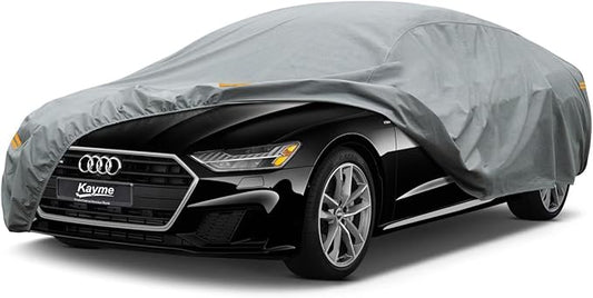 Kayme Heavy Duty Car Cover Custom Fit Audi A7 RS7 S7 SportBack Waterproof All Weather for Automobiles, Full Exterior Covers Sun Rain UV Protection.（Deliver About 3-10 Days）