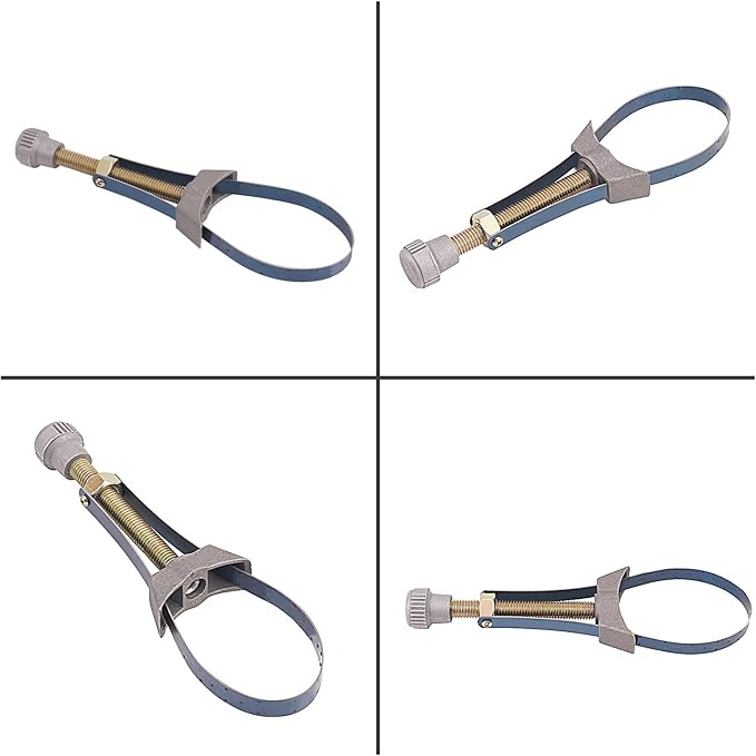 AHL Car Auto Oil Filter Removal Tool Strap Wrench 60mm To 120mm Diameter Adjustable Compatible with Car, Truck, Honda Yamaha Suzuki
