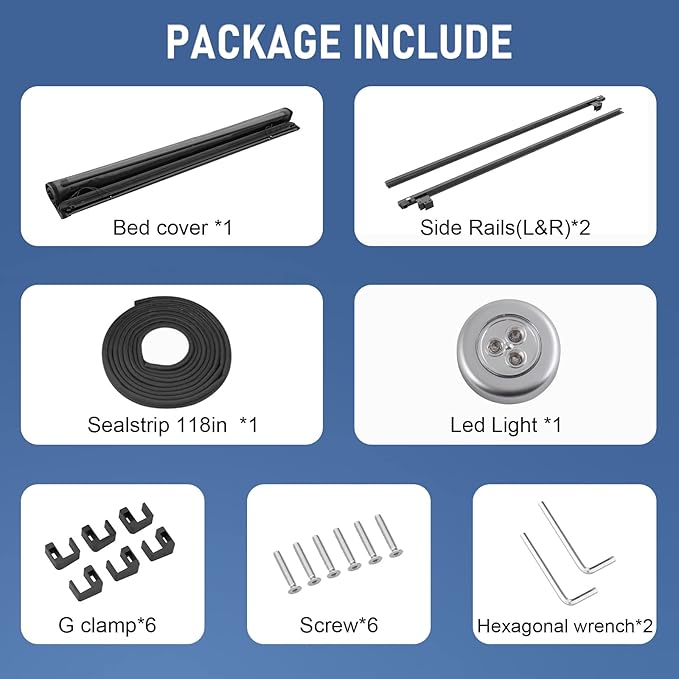 Soft Roll Up Truck Bed Tonneau Cover Replacement for 2015 2016 2017 2018 2019 2020 2021 2022 2023 2024 Chevy Colorado/GMC Canyon 5.2FT Bed Fleetside