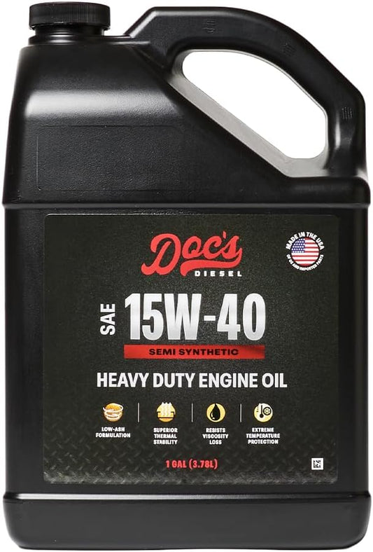 Doc's Diesel 15W-40 SEMI Synthetic Heavy Duty Diesel Oil DOCS15W40SS | 1-Gallon