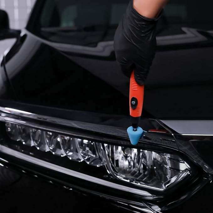 Mini Buffing Polishing Pads, 32Pcs Mini Detail Polisher Pads Use On Rotary Tools,Cordless Electric Drill, Polisher Tool for Tight Area Detailing Polishing Waxing and Sealing Glaze -HTDEPMIXUS