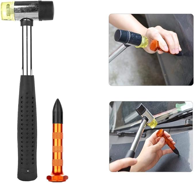 WHDZ Paintless Dent Repair Rods 16pcs Auto Body Dent Repair Hail Damage Removal Tools Paintless Dent Repair Rods Tool for Car Dent Ding Removal