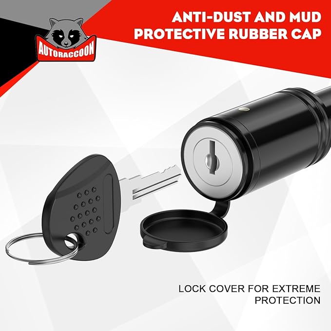 Trailer Hitch Lock - 5/8" Dia Locking Receiver Pin, Fits 2" Receiver Tubes, Class III & IV Hitch Receivers, Anti-Theft Trailer Receiver Lock