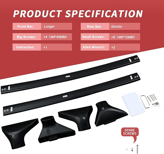 KINGGERI Lockable 260lbs Roof Racks Cross Bars Fit for Toyota RAV4 2019-2025 Accessories, Aluminum Heavy Duty Crossbar Anti-Theft Metal (Not for Adventure/TRD Off-Road/Hybrid Woodland Edition/22-25LE)