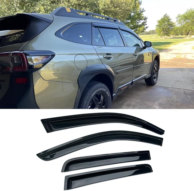 94376 Sunproof Waterproof Side Window Wind Deflector, 4pcs Protective Replacements Rain Guards, Window Visor fit for 2015-2019 Subaru Outback