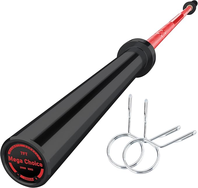 Barbell Bar for Weightlifting - 7FT Heavy Duty (1500LB/700LB), 4FT Short (500LB), 47" EZ Curl Bar - Fits 2" Standard Plates - Home Gym Strength Training