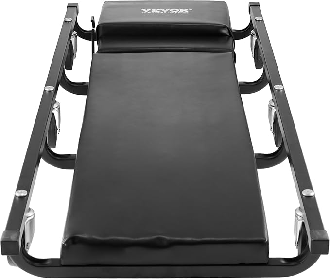 VEVOR Mechanic Garage Creeper, 40-Inch, 300 lbs Capacity Automotive Rolling Creeper with 6 Casters Adjustable Cushioned Headrest, Heavy Duty Steel Frame Low Profile for Garages, Repair Shops, and DIY