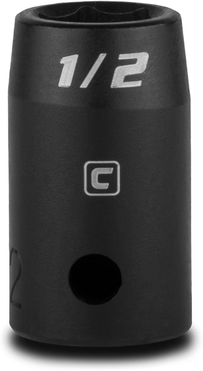 Capri Tools 1/2-Inch Shallow Impact Socket, 1/2-Inch Drive, 6-Point, SAE