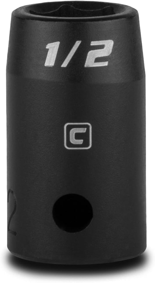 Capri Tools 1/2-Inch Shallow Impact Socket, 1/2-Inch Drive, 6-Point, SAE