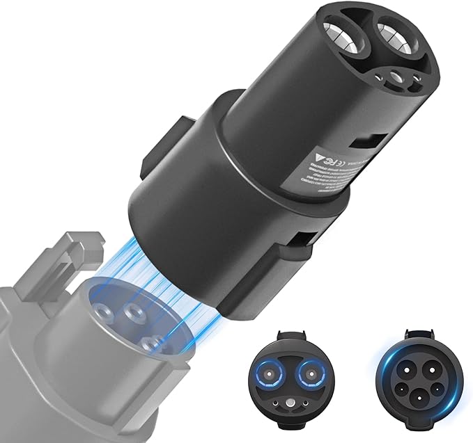 J1772 to Tesla Charger Adapter, Max 80A 280V Fast Charging for Model 3/Y/X/S with Safety Certified Charger Connecting Charging, SAE J1772 EV Adapter for Tesla Cars Only
