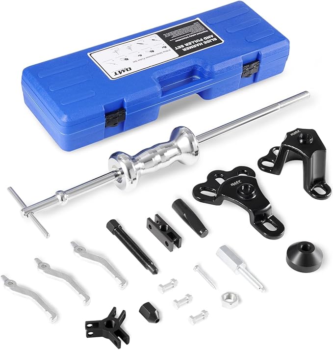 Orion Motor Tech 9-Way Slide Hammer Puller Set, Front Wheel Hub Bearing Remover & Rear Wheel Axle Hub Dent Shaft Puller Tool Kit