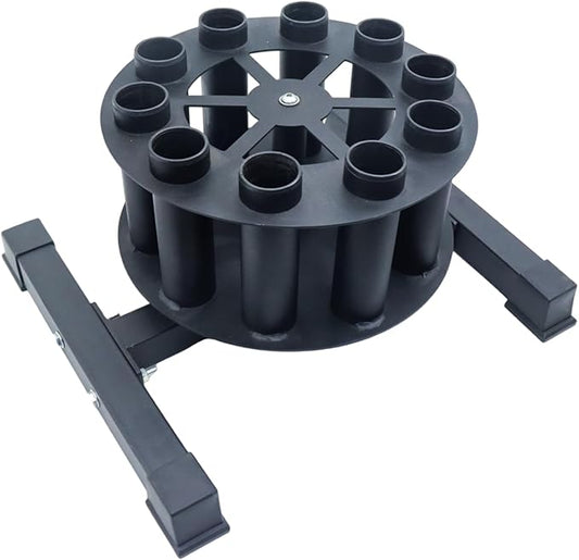 Barbell Holder Vertical Rotatable Barbell Rack Stand Holds 10 Bars Home Gym Barbell Storage Fit 2-Inch Olympic Bars, Curl Bars, Triceps Bars (huaban)