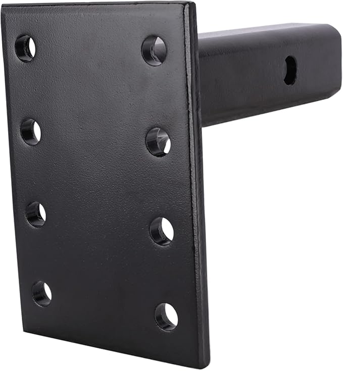 3-Position Pintle Mount for 2" Hitch Receiver, 10,000 lbs, 9-Inch Length, Black