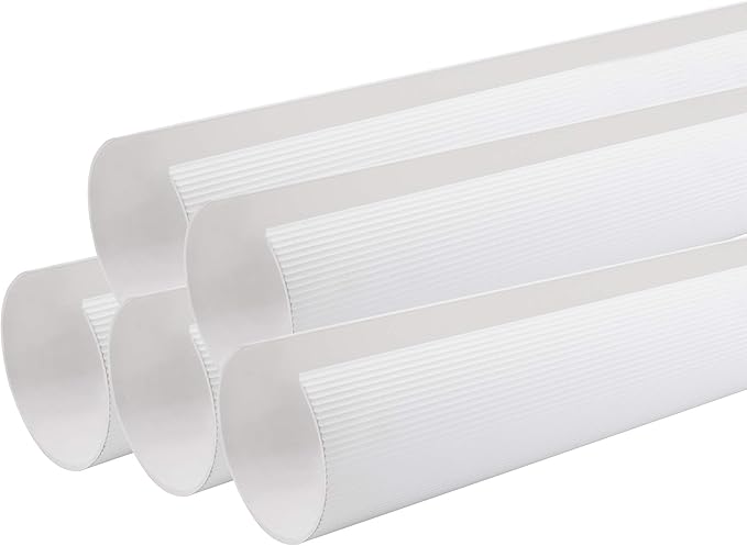 RecPro RV Patio Awning Cover Kit | 50" Segments Overlap to Protect Awning Fabric | White, Gray, Tan | Kits Up to 24 Feet | Made in USA (5-pc - Fits Awnings up to 20ft, White)