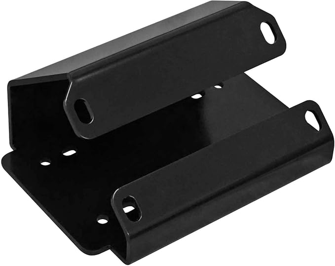 SuperATV 6000 LB Black Ops Winch with Heavy Duty Winch Mounting Plate for Can Am Defender/Defender Max | Complete Winch & Winch Mount Kit Ready for Install | Made With 3/16” Heavy-Duty Steel Plating