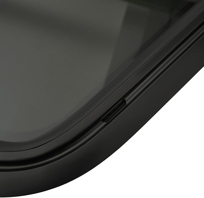 24" W x 20" H RV Window Horizontal Sliding, DOT Certified - Shatterproof Tempered Tinted Glass, with Net Screen and Trim Ring, Teardrop Replacement Trailer Camper Window