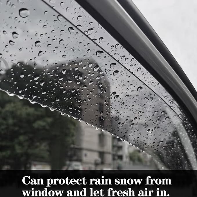 4pcs Original Shatterproof Rainproof Side Window Wind Deflectors for Dodge 2007-2012 Nitro,Tape-on Rain Guards Sets,Nice Looking Window Visors for Cars,Vent Deflector 94307