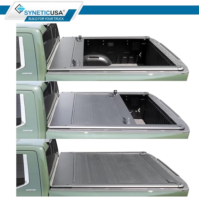 Syneticusa MR Retractable Hard Tonneau Cover Fits 2007-2021 Toyota Tundra 5'6" Truck Bed Waterproof Accessories
