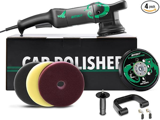 BATOCA Dual Action Polisher 6-inch DA Polisher for Car Detailing, Car Buffer Polisher 700w Random Orbital, 6 Variable Speed Polishing Kit with 3 Polishing Pads