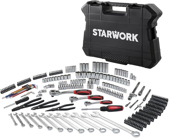 STARWORK TRUE MECHANIC™ 314-Piece Mechanics Tool Set and Socket Set, Professional Metric Set
